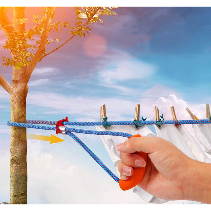 ZAselect 10M THICK GARDEN OUTDOOR CLOTHES LINE EASY TO TIGHT..