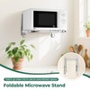 EsLuker.ly Universal Stainless Steel Microwave Oven Wall Mount Bracket with