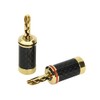 Dynavox Hollow Banana Plugs Carbon, Set of 2, Gold-Plated