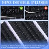 Thick Cluster Lashes 100D+120D+150D Volume Individual Eyelash Clusters 240Pcs 12-18mm