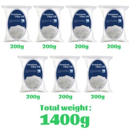 1400g/49.3oz Polyester Fiber Fill, Premium Fiber Fill Stuffing, Fluff Stuffing High Resilience Fill Fiber for Stuffed Animal Crafts, Pillow Stuffing, Cushion Stuffing