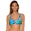 Sunsets Brandi Bralette - Bikini para mujer, Seascape, M