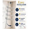 SEIRIONE Rustproof Shower Corner Caddy Organizer for Bathroom, 4 Adjustable