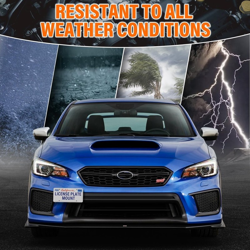 Front License Plate Bracket- Bumper Mounting, No Drill Front License
