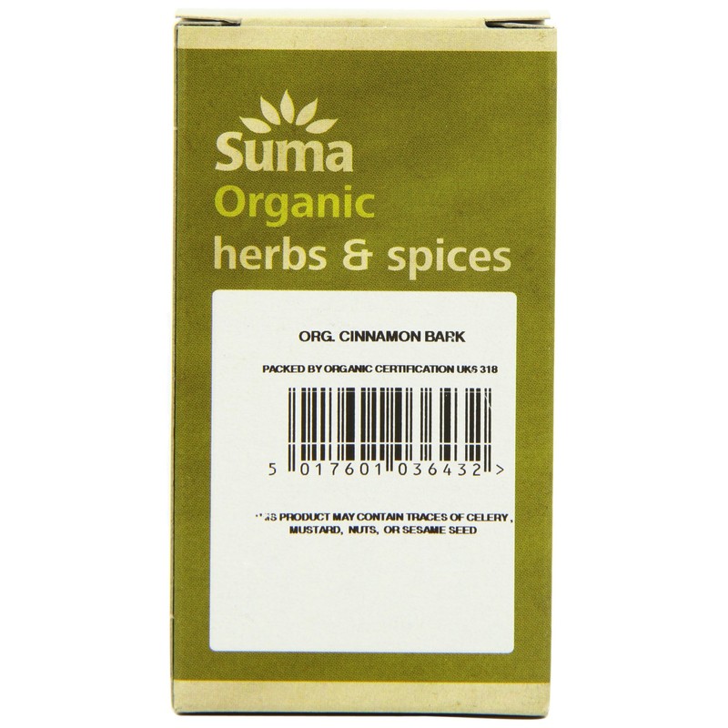 Suma Organic Cinnamon Bark 15 g (Pack of 12)