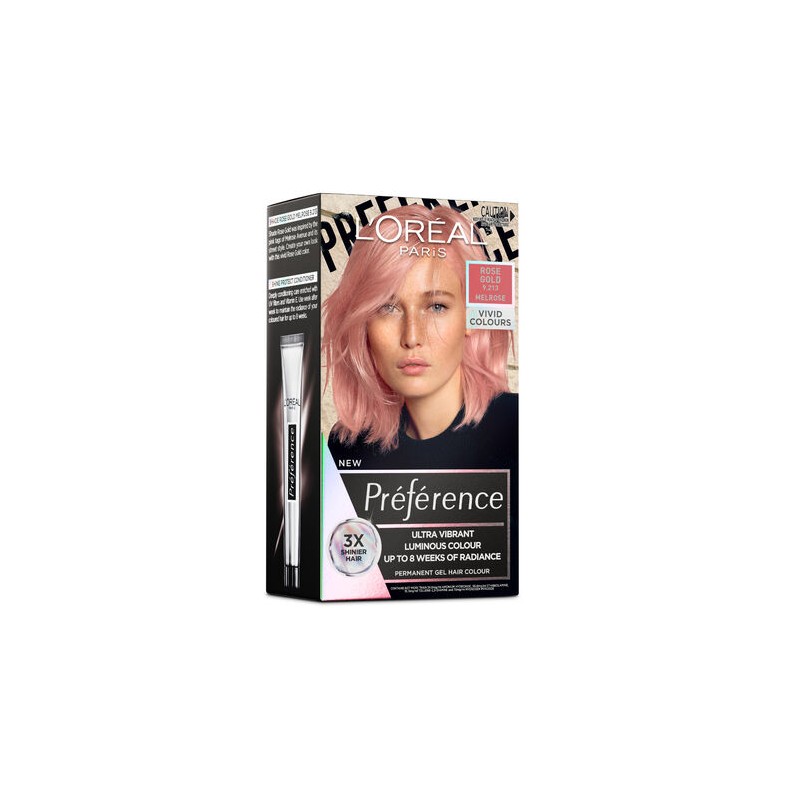 L'Oreal Preference Vivids Permanent Hair Colour 9.213 Rose Gold