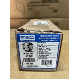 FASCO D1103 HVAC Motor, 1/20 HP, 1.15/1.35 AMPS, 208-230V, 60/50 Hz, 1-Speed