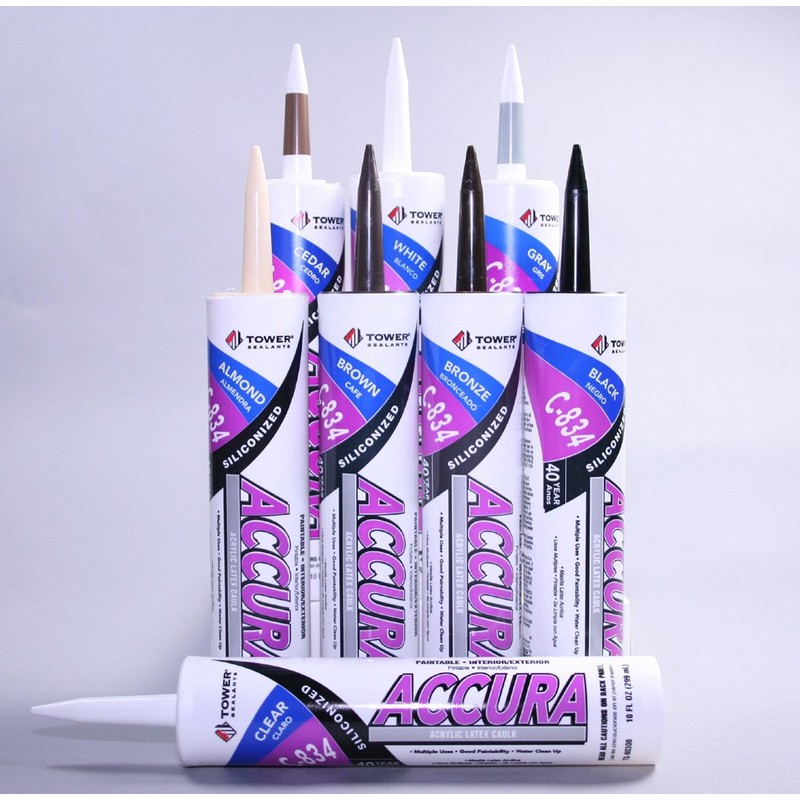 Tower Sealants |Accura Siliconized Acrylic Latex Caulk 10.0 fl oz
