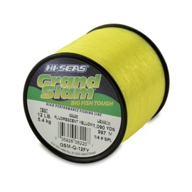 Hi-Seas Grand Slam Monofilament, 12 Pound Test, Fluorescent Yellow, 1/4-Pound Spool