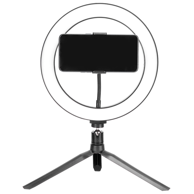 LED Ring Light 10 Levels Dimming Desktop Fill Lamp with