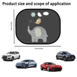 Sun Protection Car Baby, Pack of 2 UV Protection Sun Visor Car Children, 47 x 30 cm, Sun Protection Car, Car Blackout Window for Children, Pets, Adults