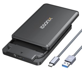iDsonix 2.5 inch Hard Drive Enclosure,6Gbps Tool-free External USB C to SATA III HDD Caddy for SSD3.0 HDD, 2.5 inch SATA HDD Support UASP & 4TB(Max) Drives