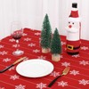Hapterouse Wipe Clean Tablecloth Christmas Tablecloths Square Waterproof Tablecloth for