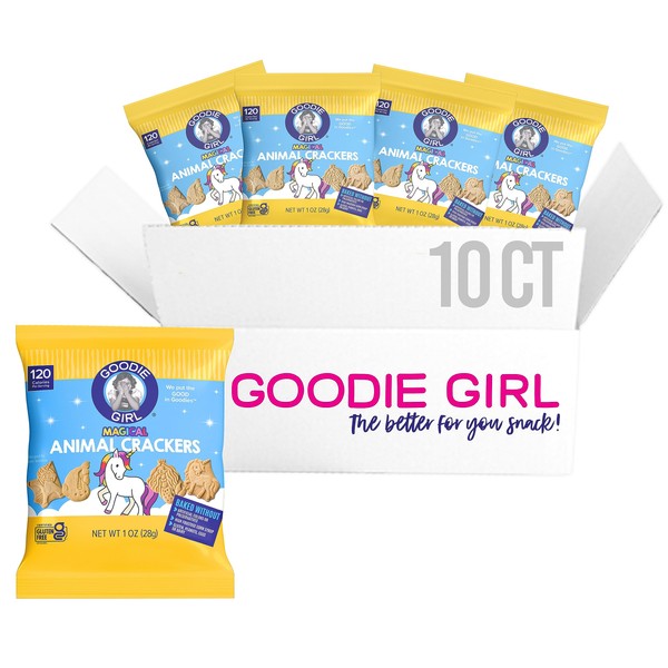 Goodie Girl, Magical Animal Crackers Snack Packs | Gluten Free, Peanut Free, Dairy Free, Egg Free | 120 Calories Each (Pack of 10)
