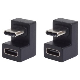 prendre Type C Converter Adapter, Set of 2, U-Shaped, USB 3.1, Maximum 100W, Data Communication, Video Signal Support, Angle Conversion, Easy Connection, Small, Charging, U-Shaped, PR-USBC-UX-2ST
