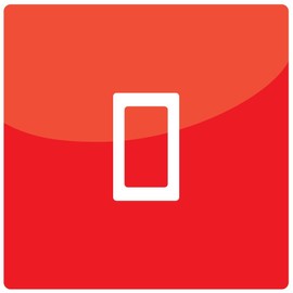 stika.co Pack of 2 Plain Red Single Light Switch Sticker Vinyl Cover Skin Decal Home Decorative Accessories