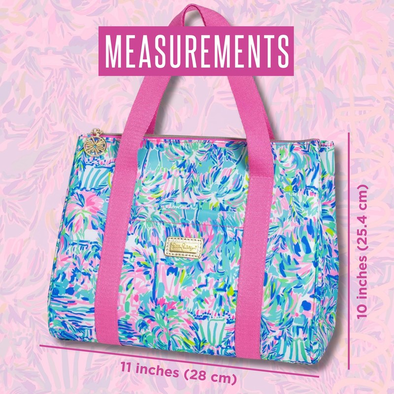 Lilly Pulitzer Cute Lunch Bag for Women, Large Capacity Insulated