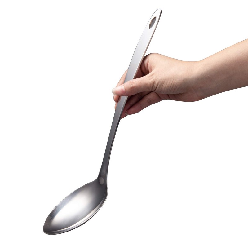 IMEEA Slotted Spoon Serving Spoon Stainless Steel Perforated Spoon 12.8-Inch,