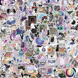 Witch Stickers 300Pcs Vintage Gothic Witchy Stickers Aesthetic Magic Potions Sticker Waterproof Vinyl Decals for Kindle Laptop Phone Water Bottle Magic Book Tarot Cards