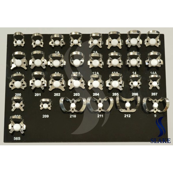 Slake 31 PCS ENDODONTIC RUBBER DAM CLAMP Dental Instruments ENDO