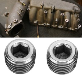 Blanking Plug, Male Thread Pipe Plug, Pack of 2 1/4 Inch NPT Plugs, Male Thread, Universal Stainless Steel Hex Socket Screw, Hexagonal Pipe Fitting, Countersunk Head, Popular