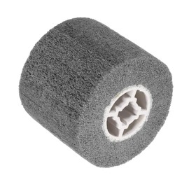 QUARKZMAN 120 mm x 100 mm 80 Grit Non-Woven Polishing Burnishing Wheel Nylon Wire Drawing Abrasive Flap Wheel for Stainless Steel Copper, Grey