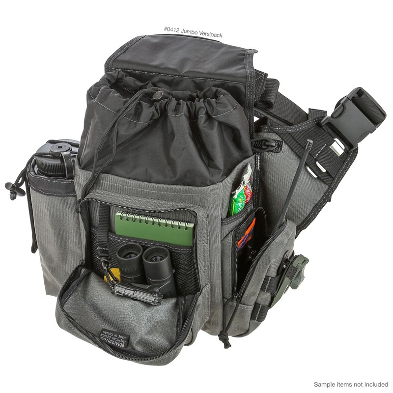MAXPEDITION Jumbo Versipack (Wolf Gray) 7.4L Tactical Sling Bag, Concealed