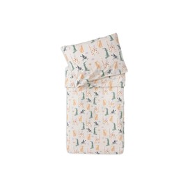 Jollein Kinderbettwäsche - Jungle Jambo - 100x140cm - 100% Baumwolle - OEKO-TEX Zertifiziert - Babybettwäsche mit Kissenbezug - Bettwäsche Set