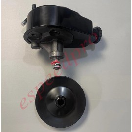 espeedpro21 BBC SBC Chevy Black Saginaw Style Power Steering Pump w/ Single Groove Pulley