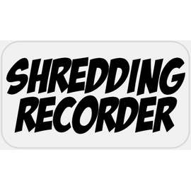 Shredding Recorder - 250 Stickers Pack 2.25 x 1.25 inches - Musician Music