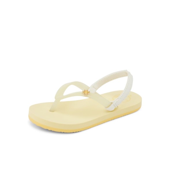 Reef Girls Little Charming Flip-Flop, Pale Banana, 5 Toddler
