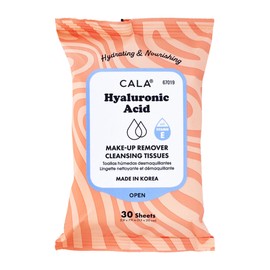 Cala HYALURONIC ACID Makeup Remover Cleansing Tissues Sulfate Free - 30 SHEETS 2-pk