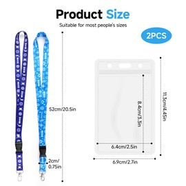 2-Pack Cruise Lanyards for P&O, Marella, MSC and More with Detachable Card Holders Waterproof Clear Durable PVC Cruise Lanyard for Ship Cards for All Cruise Ship Key Cards Essential Accessory