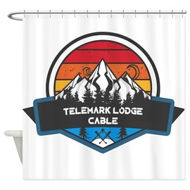 CafePress Telemark Lodge Cable Wisconsin Decorative Fabric Shower Curtain