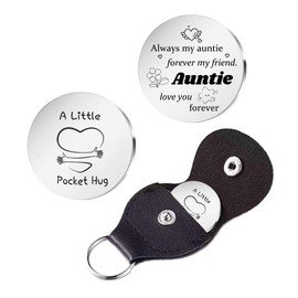 YpbbyKit Pocket Hug Token,Mothers Day Gifts for Auntie,Aunt Gifts,Long Distance Relationship Keepshake,Auntie Birthday Gifts, Chirstmas Presents for Aunt