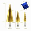 Large HSS 3pcs Steel Step Cone Drill Titanium Bit Set