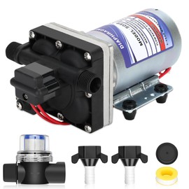 5059-1310-D011 5.3 GPM Automatic Demand 12VDC Diaphragm Pump with 60 PSI Built-In Pressure Switch, Viton valves, Self-Priming & 1/2" NPTF Port