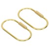 [PATIKIL] Brass Key Ring Set of 2 7mm Open Width