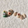 Character Christmas handmade nail tips - Natural / 캐릭터 크리스마스