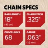 Oregon (Pack of 3) V68 PowerCut Chainsaw Chain for 18-Inch