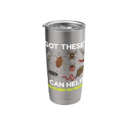 Funny men pest control exterminator exterminating job work Stainless Steel Insulated Tumbler