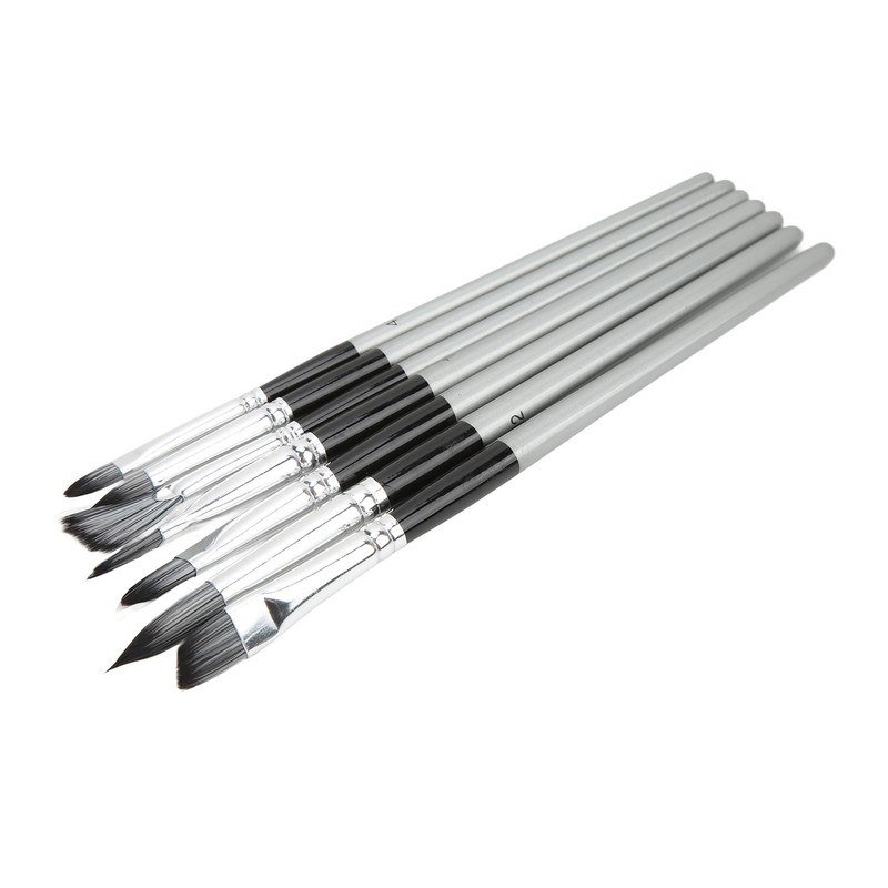 8Pcs Paint Brush Paintbrush Pen Soft Nylon Wool with Storage
