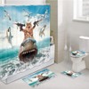 Grtuspr Funny Shower Curtain, Cat Shower Curtains Set with 12