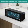 KWANWA Digital Alarm Clock with Large 1.8" LED Display, Battery