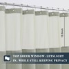 N&Y HOME Waffle Weave Shower Curtain with Snap-in Fabric Liner