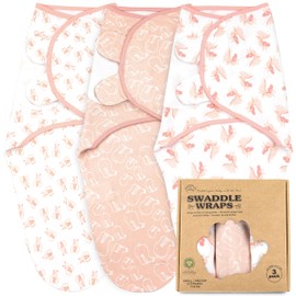Bublo Baby Swaddles for Newborns – 3-Pack Infant Swaddles 0-3 Months – Adjustable Newborn Swaddle Sleep Sack – Soft Organic Cotton Baby Wrap for Safe & Cozy Sleep