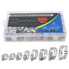 Glarks 100Pcs Adjustable 8-44mm Range 304 Stainless Steel Worm Gear