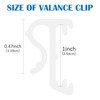 Jetec Blind Valance Clips 1 Inch Window Blind Clips Hidden