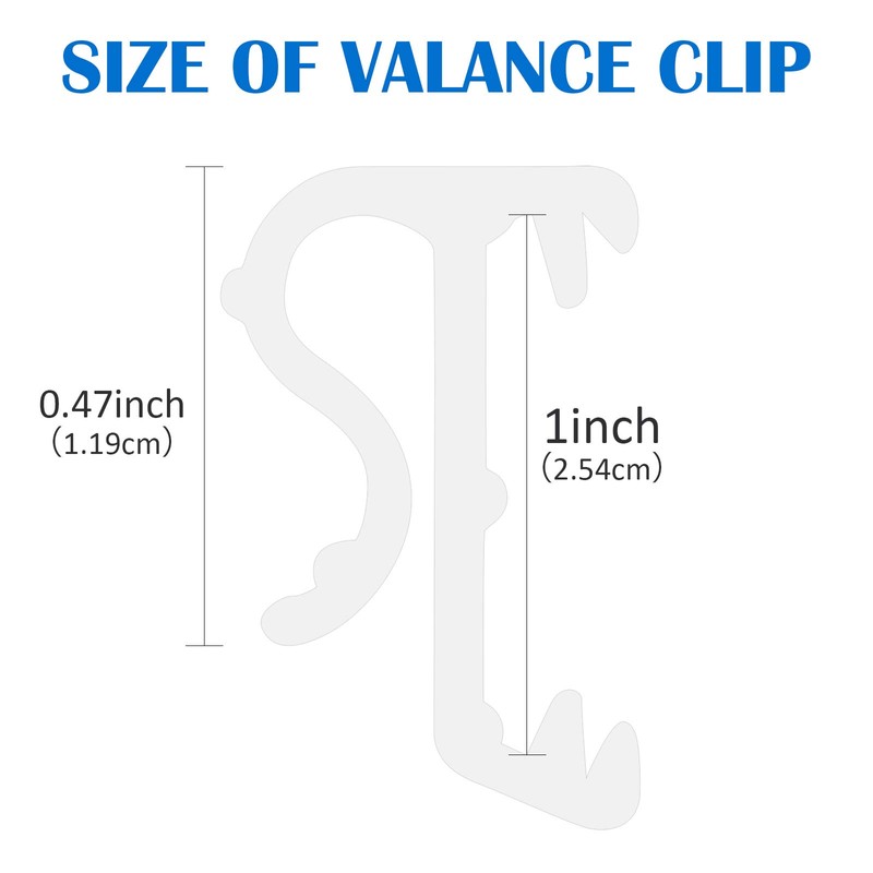 Jetec Blind Valance Clips 1 Inch Window Blind Clips Hidden