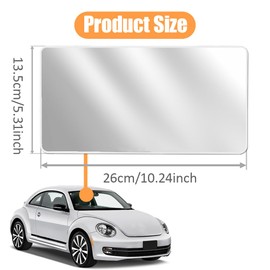 HQRNYP Car Mirror Visor, Car Vanity Mirror, HD Large Auto Visor Cosmetic Vanity Rearview with Straps, Auto Accessories Vehicle Sun-Shading Cosmetic Makeup Rearview Fit for SUV, Sedan, Truck (White)